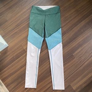 Outdoor voices pink and green leggings